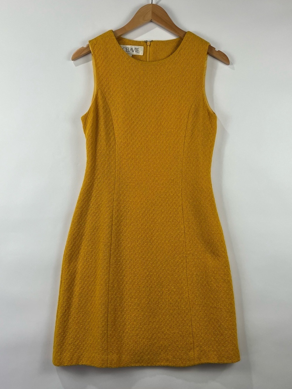 90s Vintage CELAVIE 91% Wool Sheath Dress